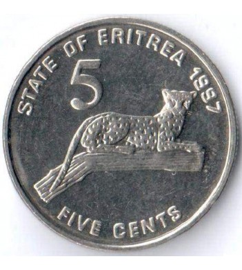 Эритрея 1997 5 центов Леопард