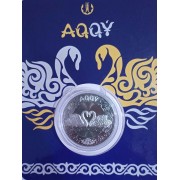 Казахстан 2021 100 тенге Лебедь тотемы (в буклете)