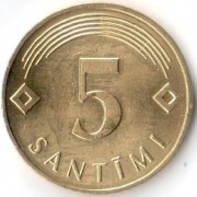 Латвия 2007 5 сантимов Латвия 2007 5 сантимов