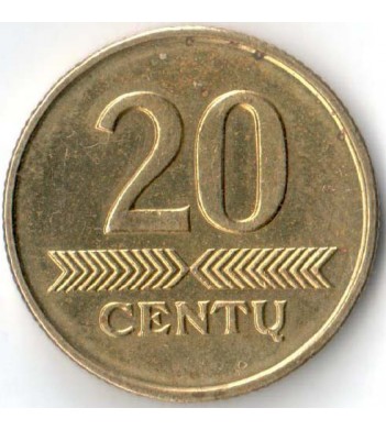 Литва 1997 20 центов