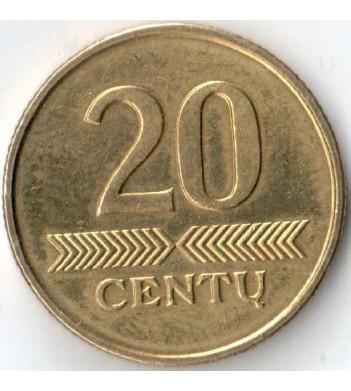 Литва 1998 20 центов