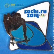 Значок Сочи Спортивные силуэты Скелетон