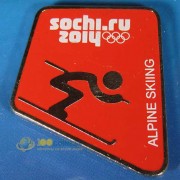 Значок Сочи 2014 Пиктограммы Горные лыжи