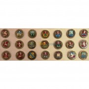 Набор 21 значок Гербы древних городов России