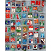 Набор 57 значков Гербы городов