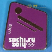 Значок Сочи 2014 Пиктограммы Санный спорт