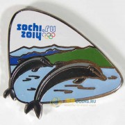 Значок Сочи 2014 Природный мир Дельфины