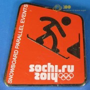 Значок Сочи 2014 Пиктограммы Сноуборд Параллельные виды