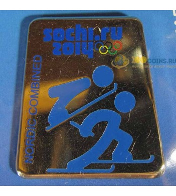 Значок Сочи 2014 Пиктограммы Лыжное двоеборье