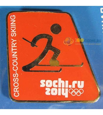 Значок Сочи 2014 Пиктограммы Лыжные гонки