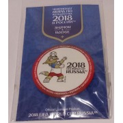 Значок ЧМ 2018 Забивака круглый 44 мм белый