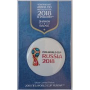 Значок ЧМ 2018 Кубок RUSSIA 44 мм белый