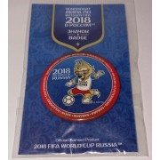 Значок ЧМ 2018 Забивака круглый 44 мм синий