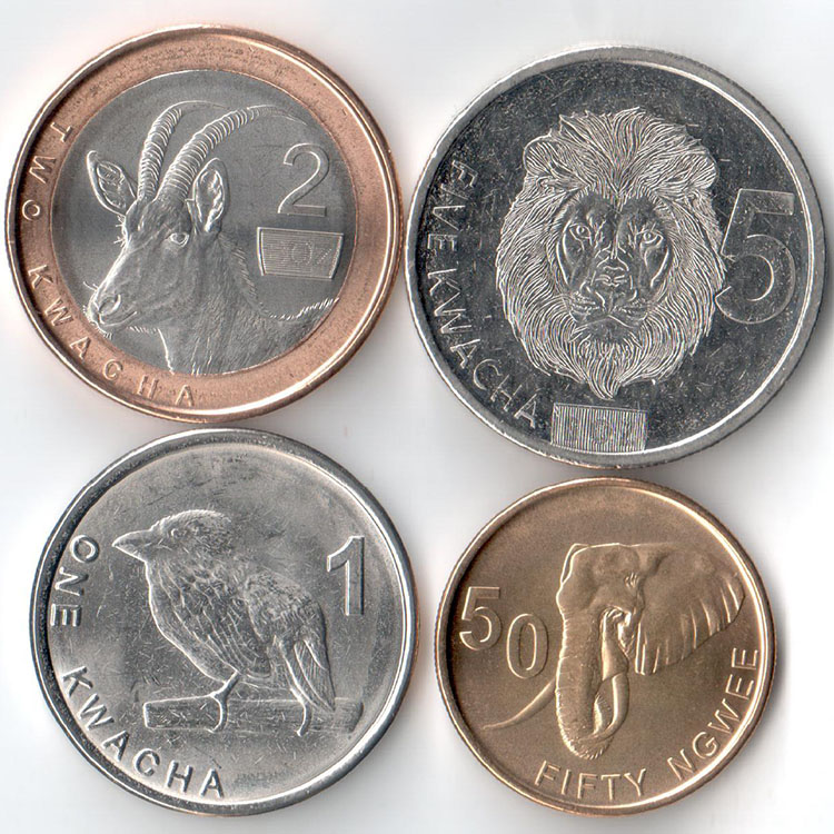 Замбия 2024 набор 4 монеты